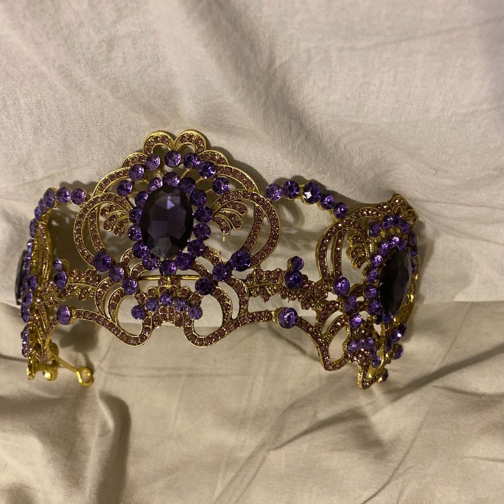 Tiara-Purple/Gold, Wedding, Beauty Pagent